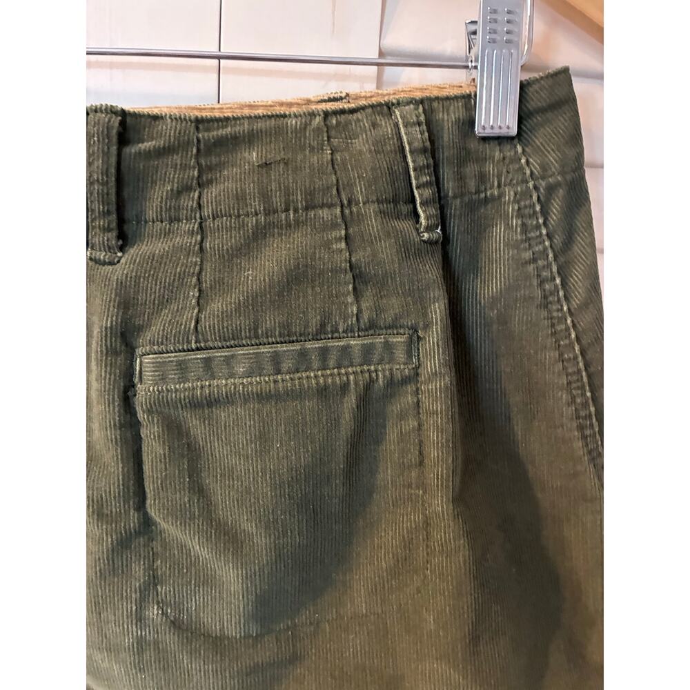 Eddie Bauer Skirt Corduroy ALine Dark Green with Pockets Belt loops Back Slit 10 - Picture 6 of 9